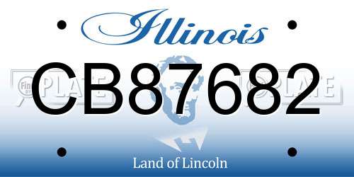 CB87682 Illinois License Plate