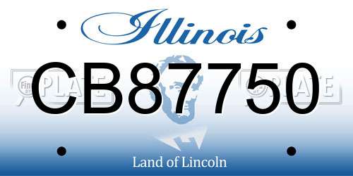 CB87750 Illinois License Plate