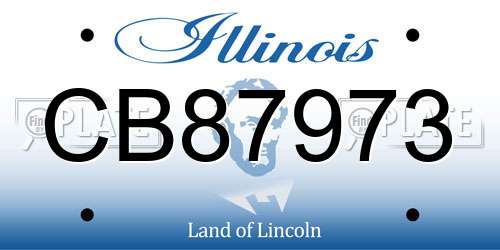 CB87973 Illinois License Plate