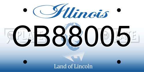 CB88005 Illinois License Plate