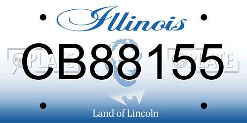 CB88155 Illinois License Plate