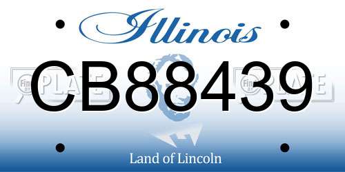 CB88439 Illinois License Plate