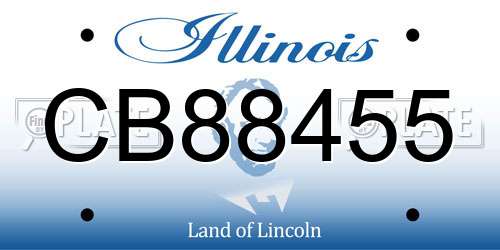 CB88455 Illinois License Plate