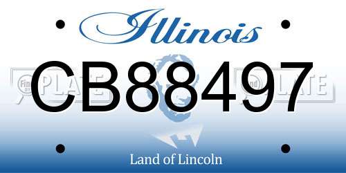 CB88497 Illinois License Plate