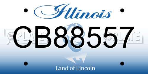 CB88557 Illinois License Plate