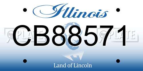 CB88571 Illinois License Plate