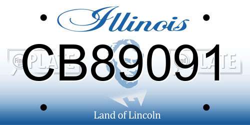 CB89091 Illinois License Plate