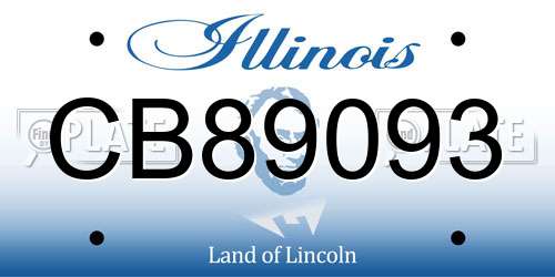 CB89093 Illinois License Plate