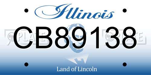 CB89138 Illinois License Plate