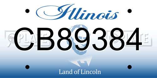 CB89384 Illinois License Plate