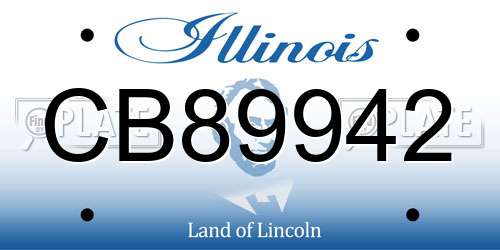 CB89942 Illinois License Plate