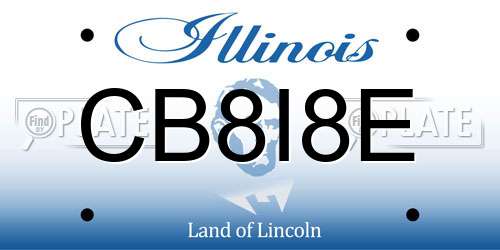 CB8I8E Illinois License Plate