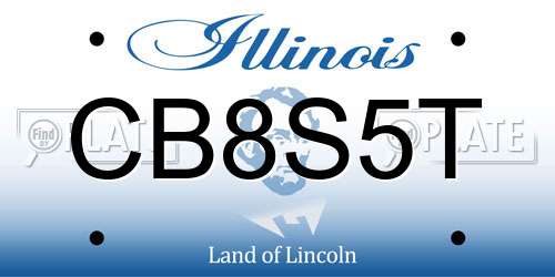 CB8S5T Illinois License Plate