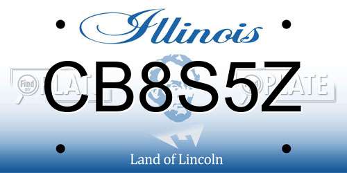 CB8S5Z Illinois License Plate