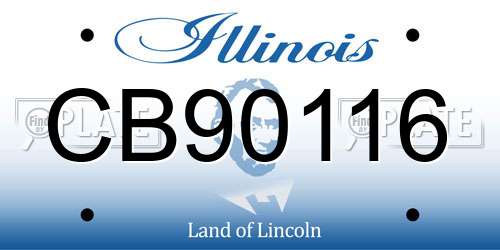 CB90116 Illinois License Plate