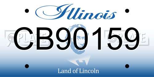 CB90159 Illinois License Plate