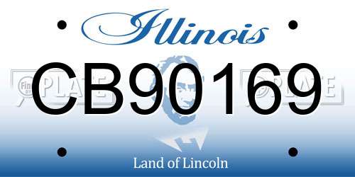 CB90169 Illinois License Plate