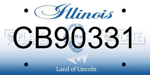 CB90331 Illinois License Plate