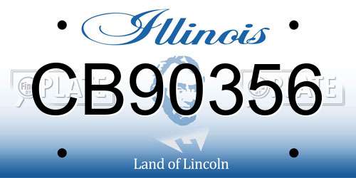 CB90356 Illinois License Plate