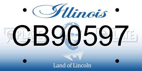 CB90597 Illinois License Plate