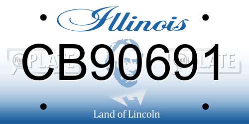 CB90691 Illinois License Plate