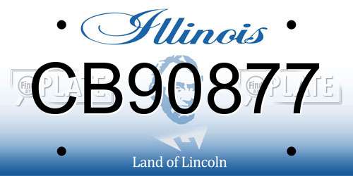 CB90877 Illinois License Plate
