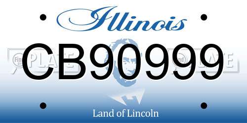 CB90999 Illinois License Plate