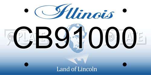 CB91000 Illinois License Plate