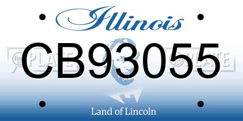 CB93055 Illinois License Plate