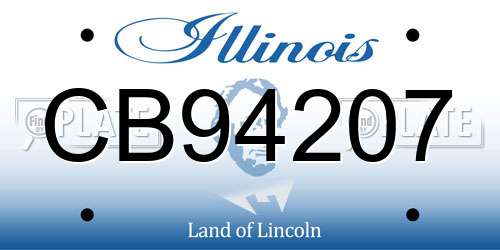 CB94207 Illinois License Plate