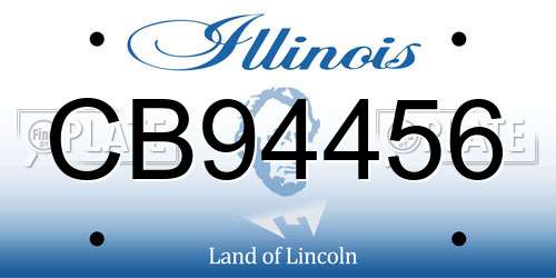 CB94456 Illinois License Plate