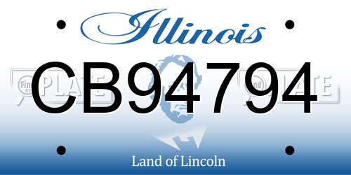 CB94794 Illinois License Plate