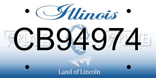 CB94974 Illinois License Plate
