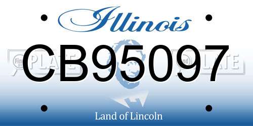 CB95097 Illinois License Plate