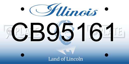 CB95161 Illinois License Plate