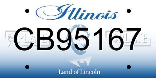CB95167 Illinois License Plate