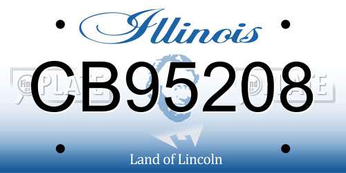 CB95208 Illinois License Plate