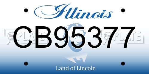 CB95377 Illinois License Plate
