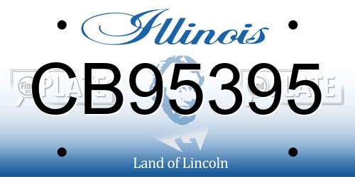 CB95395 Illinois License Plate