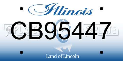 CB95447 Illinois License Plate