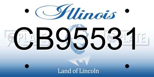 CB95531 Illinois License Plate