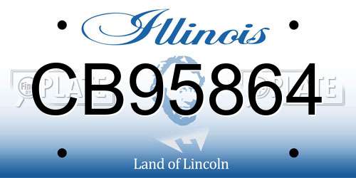 CB95864 Illinois License Plate