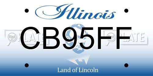 CB95FF Illinois License Plate