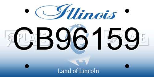 CB96159 Illinois License Plate