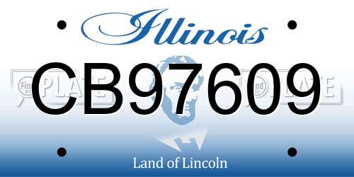 CB97609 Illinois License Plate