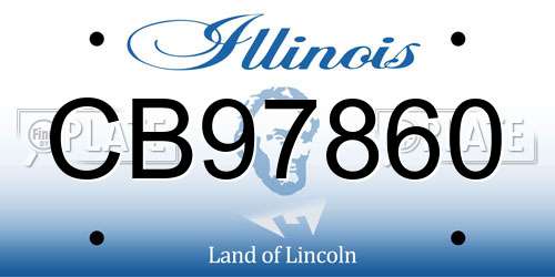 CB97860 Illinois License Plate