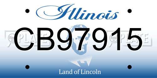 CB97915 Illinois License Plate