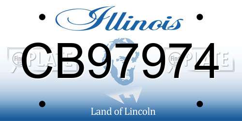 CB97974 Illinois License Plate