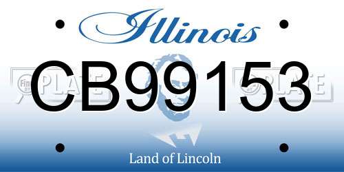 CB99153 Illinois License Plate