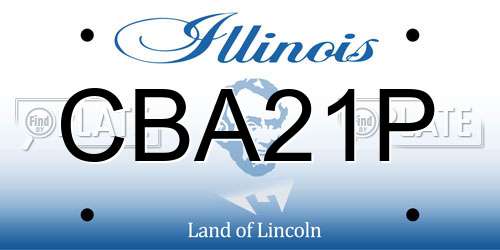 CBA21P Illinois License Plate